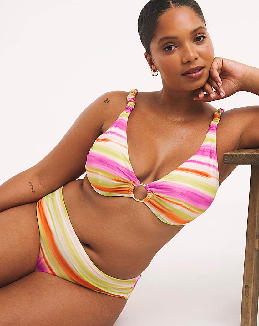Ring Detail Plunge Bikini Top