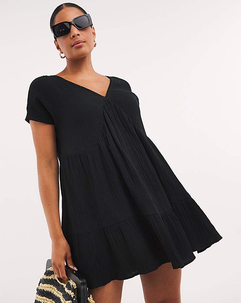 Cheese Cloth Mini Beach Dress