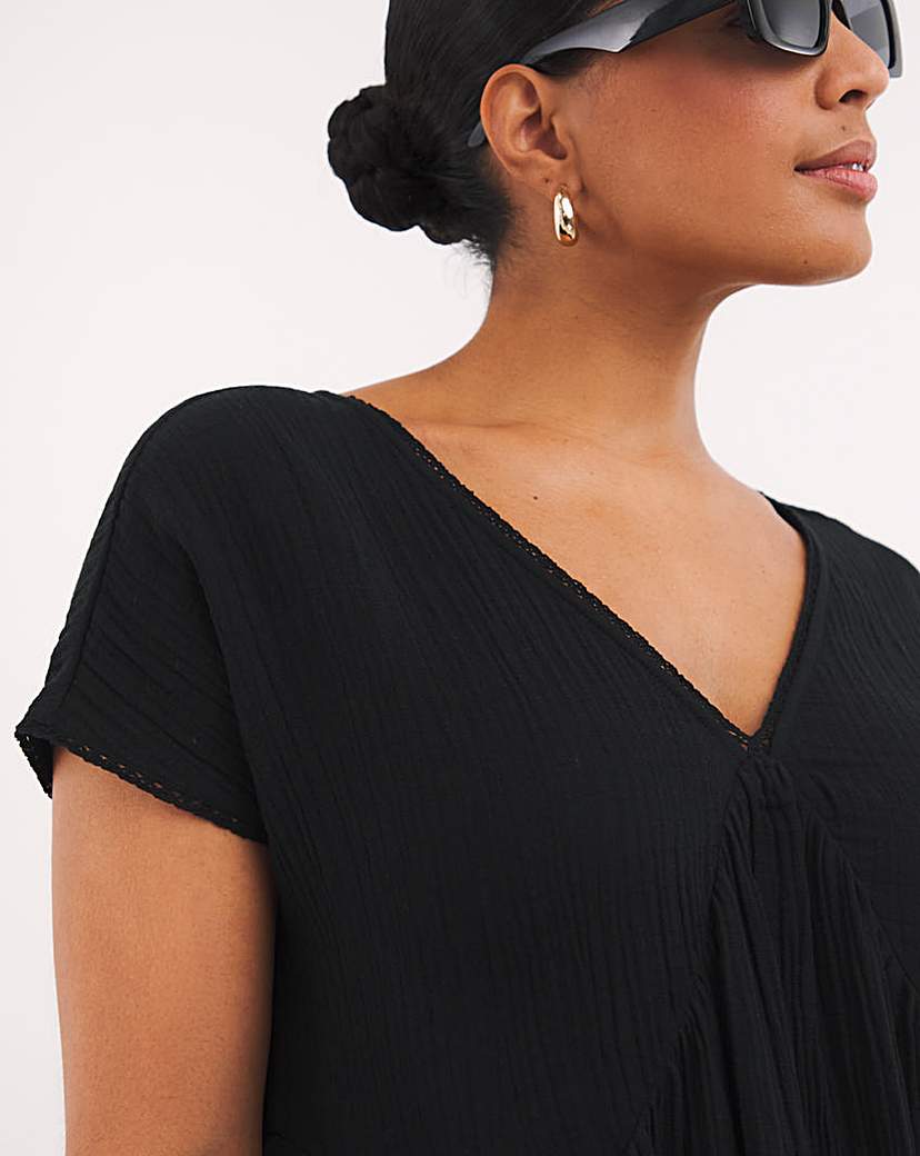 Cheese Cloth Mini Beach Dress