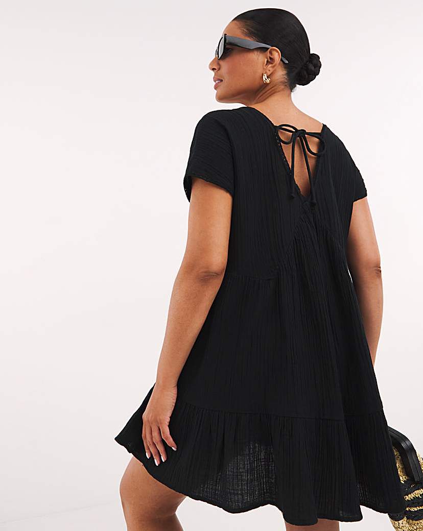 Cheese Cloth Mini Beach Dress