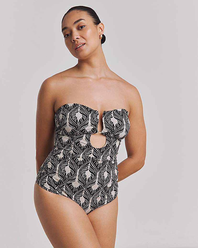 Trim Bandeau Swimsuit