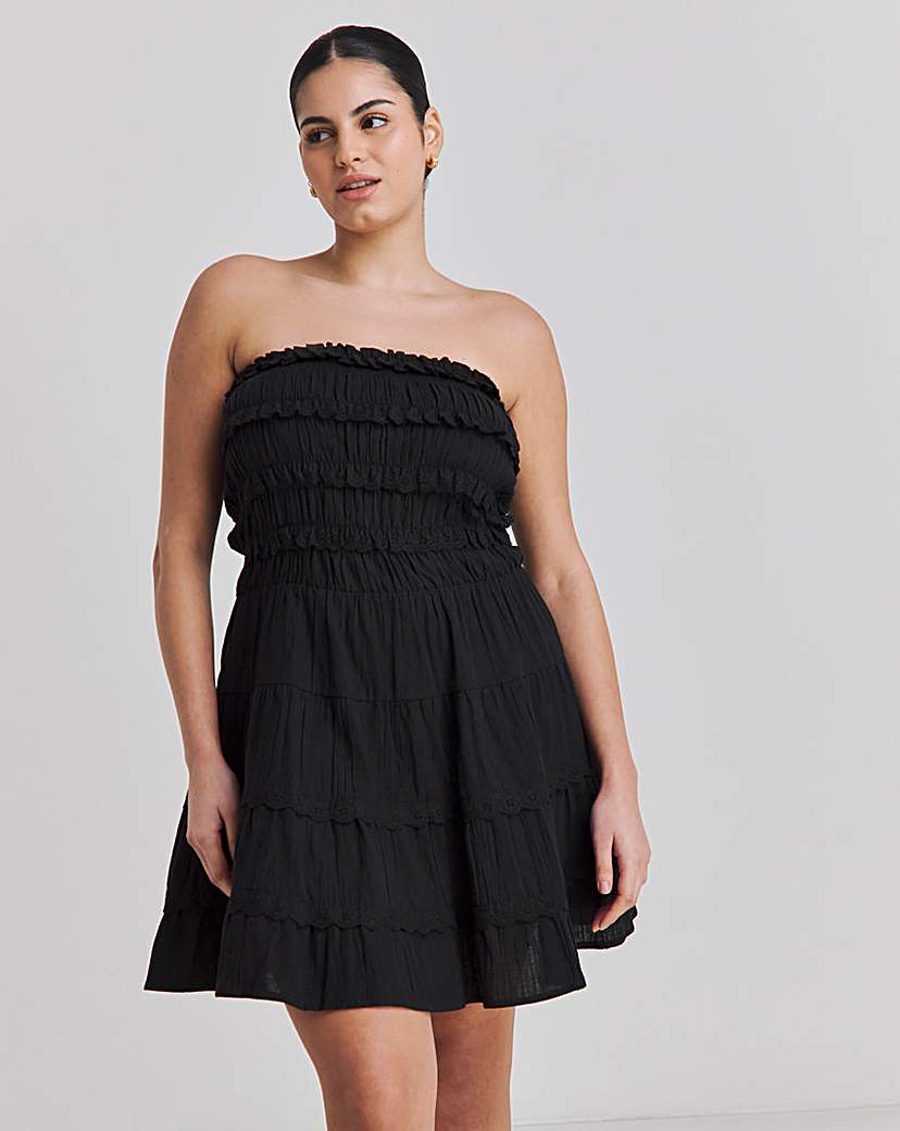 Beach To Beach Broderie Mini Beach Dress