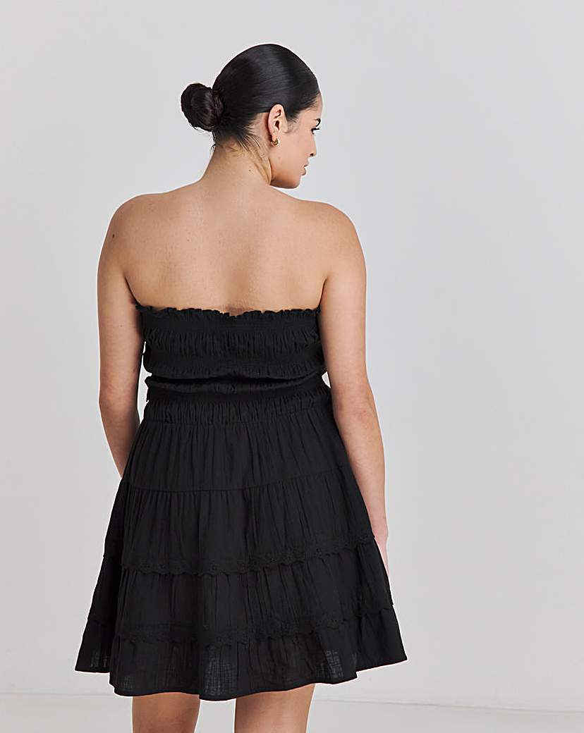 Beach To Beach Broderie Mini Beach Dress