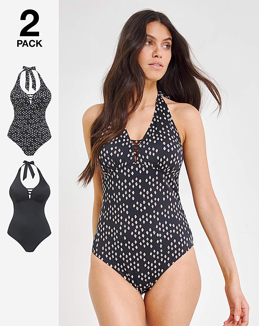 Value 2 Pack Halterneck Swimsuits