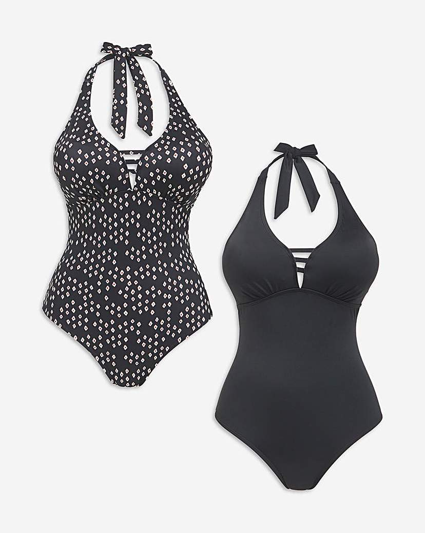 Value 2 Pack Halterneck Swimsuits