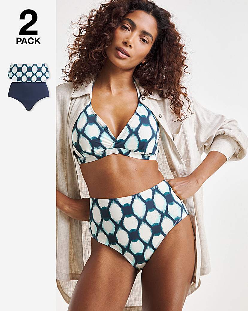 Value 2 Pack High Waist Bikini Bottoms