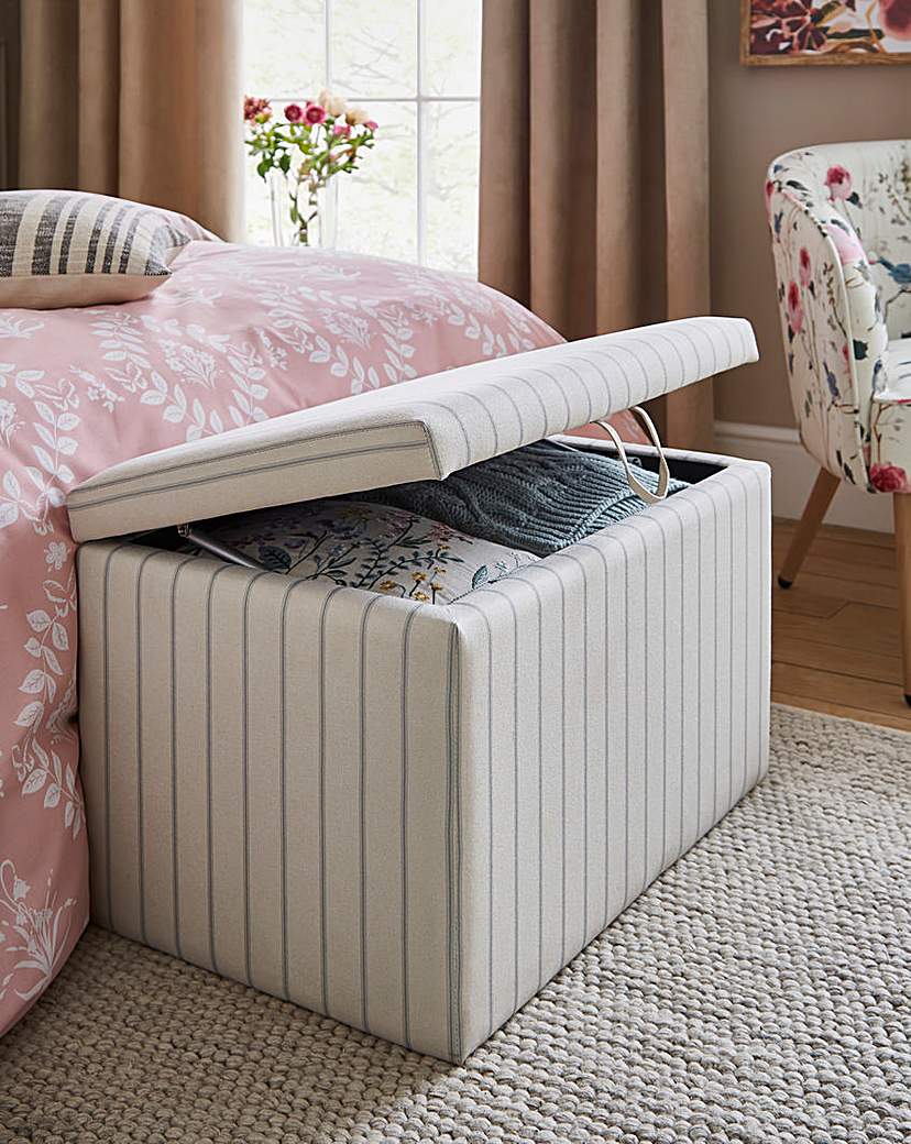 Julipa Everly Stripe Ottoman