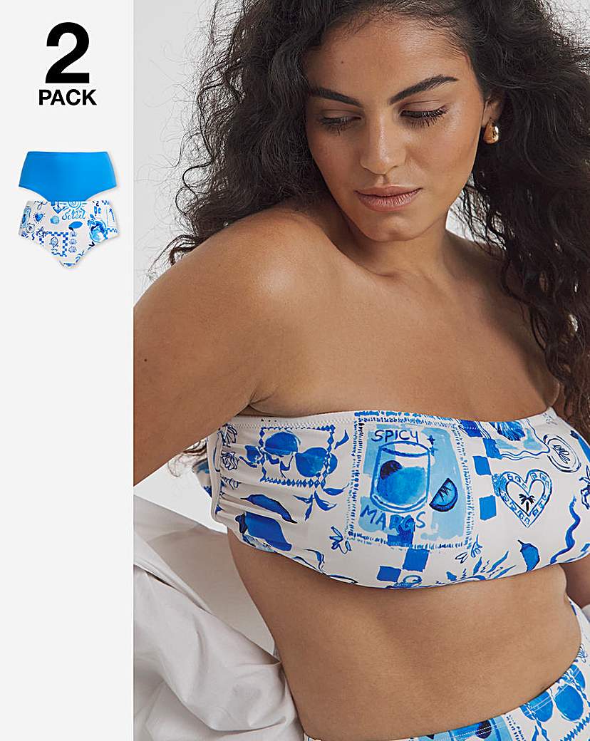 New In - Value 2 Pack High Waist Bikini Bottoms