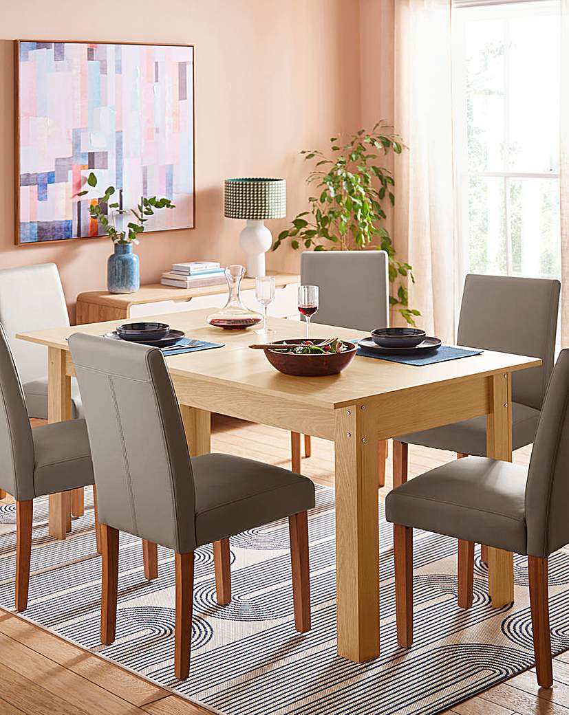 Dakota Extending Table With Ava Leather
