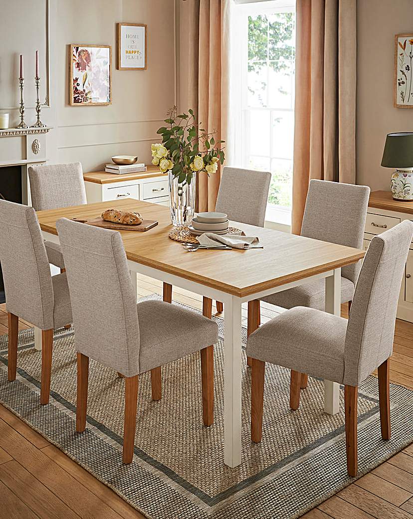 ashford extendable table with ava fabric
