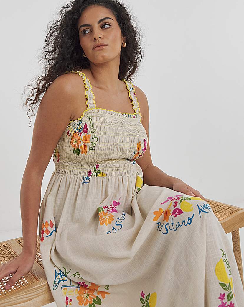 Simply Be Shirred Maxi Beach Dress
