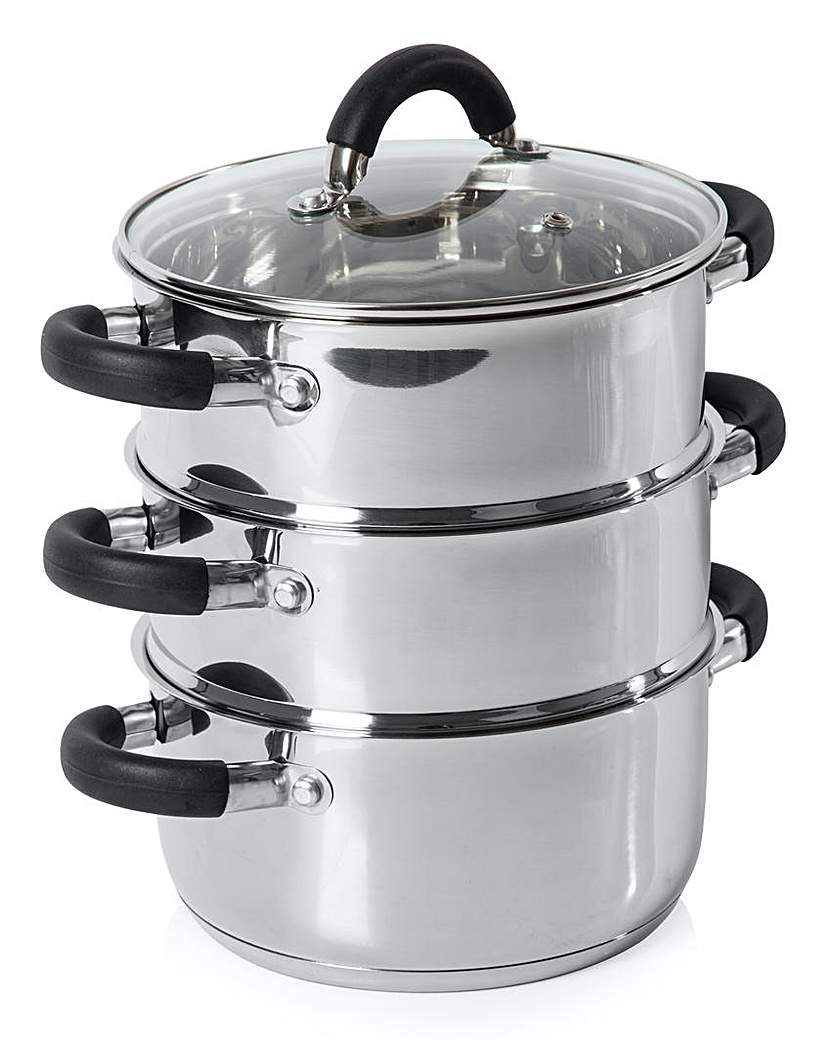 Tower 3 Tier Stainless Steel Steamer