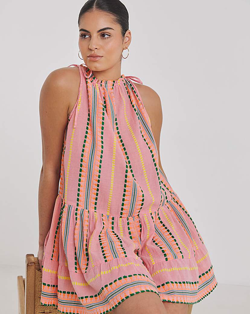 Beach to Beach Stripe Mini Beach Dress