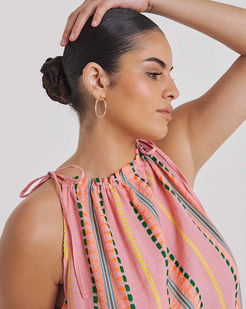 Beach to Beach Stripe Mini Beach Dress