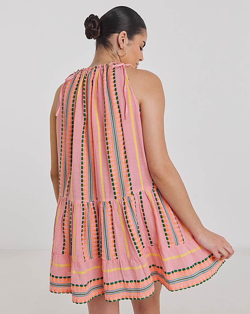 Beach to Beach Stripe Mini Beach Dress