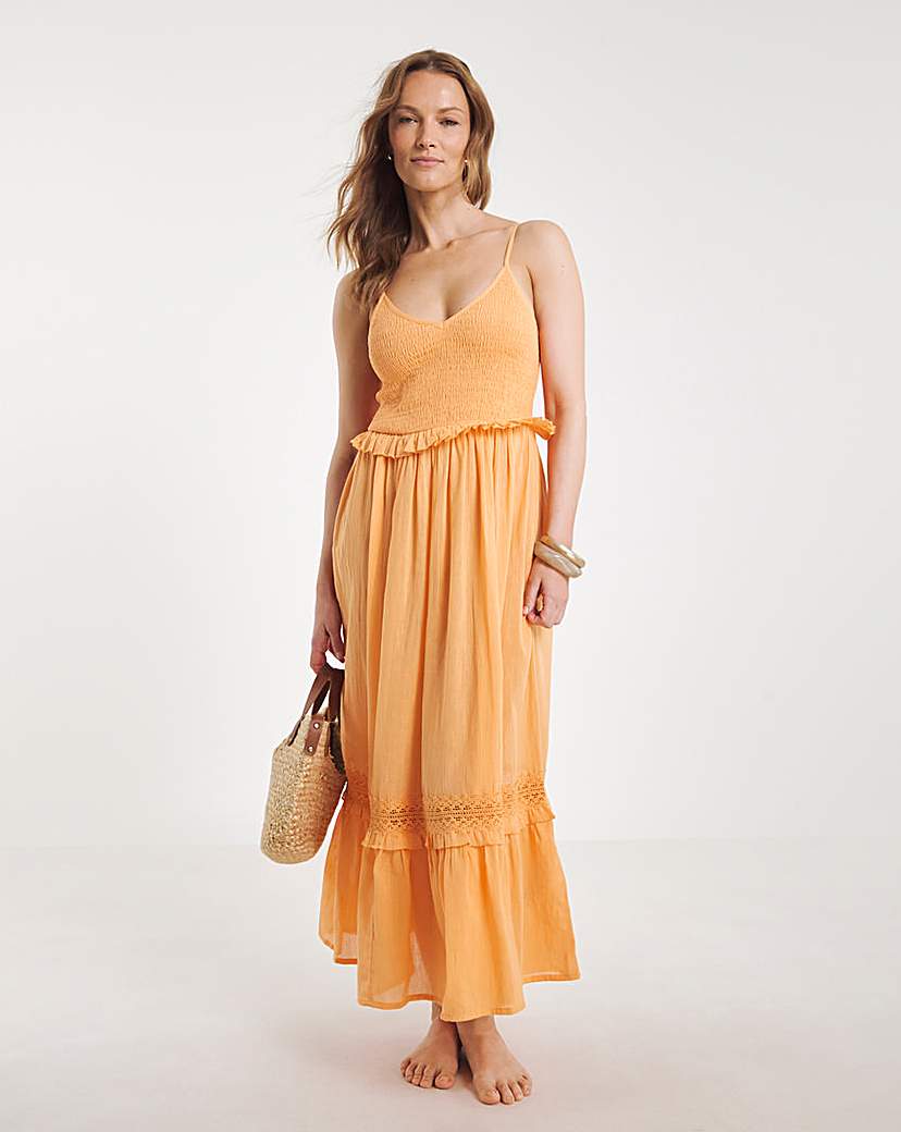 Figleaves Shirred Maxi Beach Dress