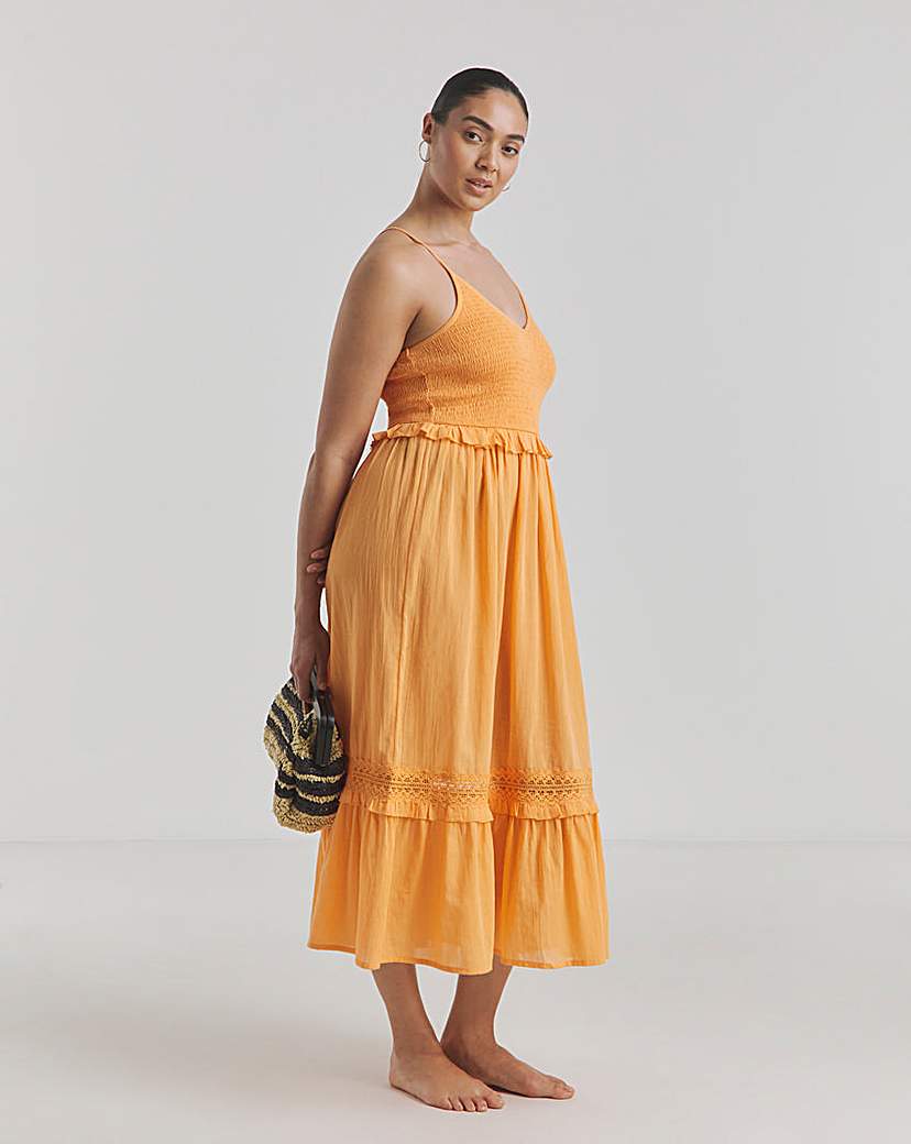New In - Figleaves Shirred Maxi Beach Dress