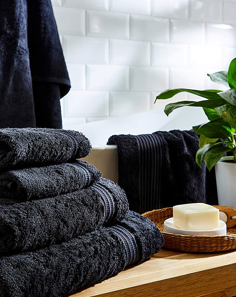 Egyptian Cotton 600gsm Towel Black