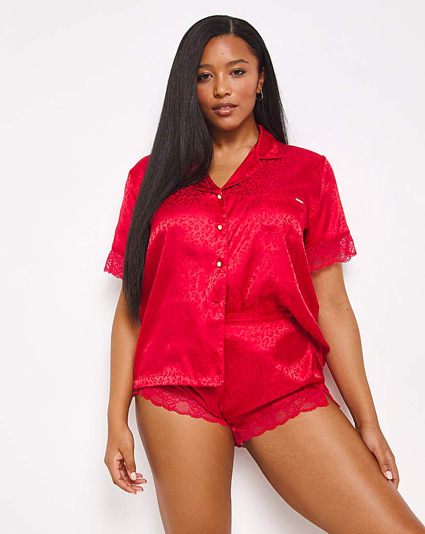 Figleaves Animal Jaquard Satin PJ Set