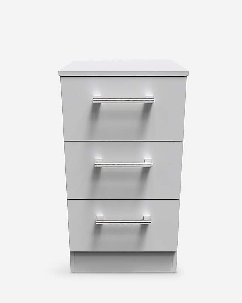 ludlow 3 drawer bedside cabinet