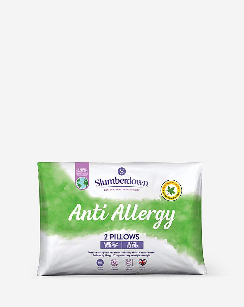 Slumberdown Anti Allergy Medium Pillows