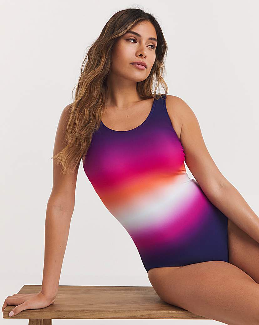 Sports Colourblock High Neck Swimsuit