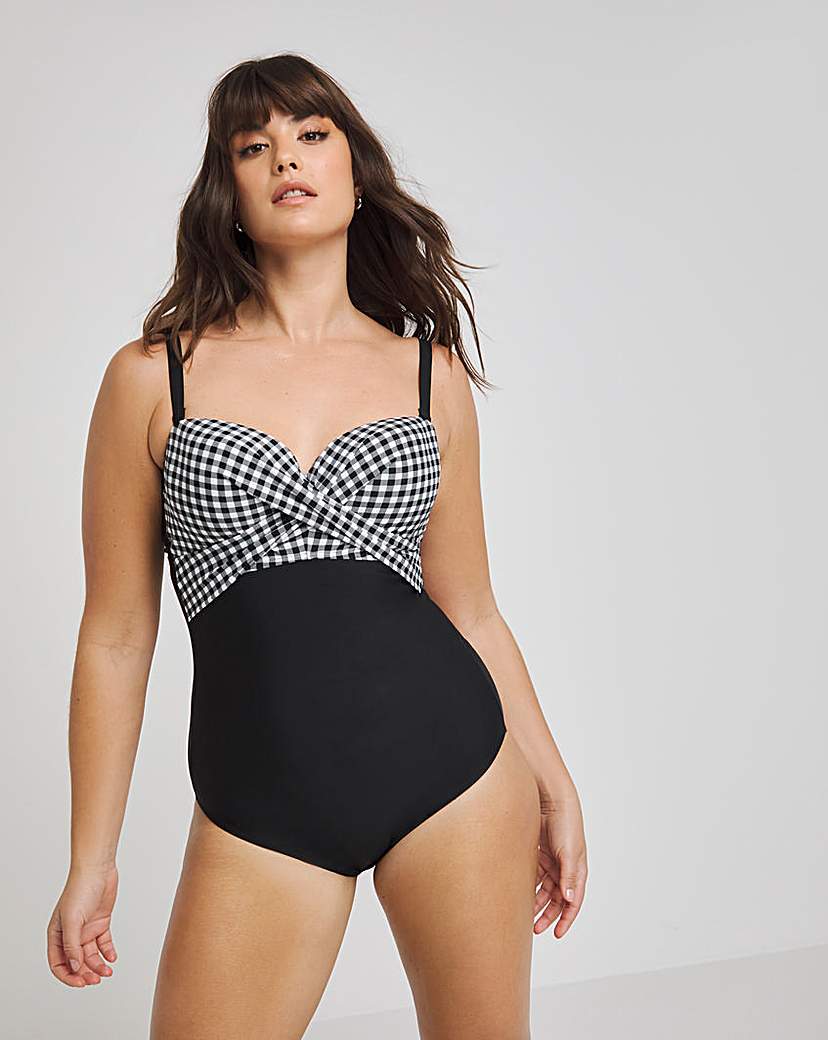 Figleaves Tailor Twist Bandeau Swimsuit