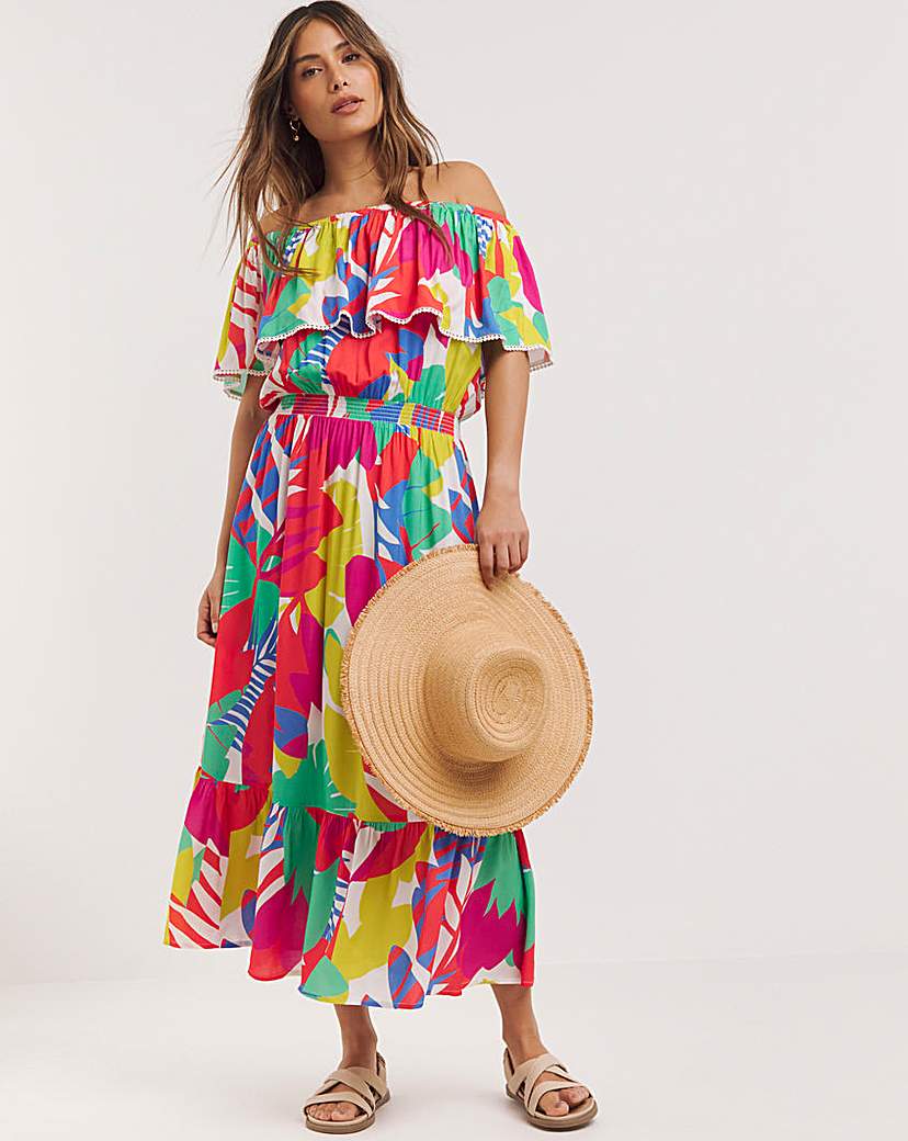 Bardot Maxi Beach Dress