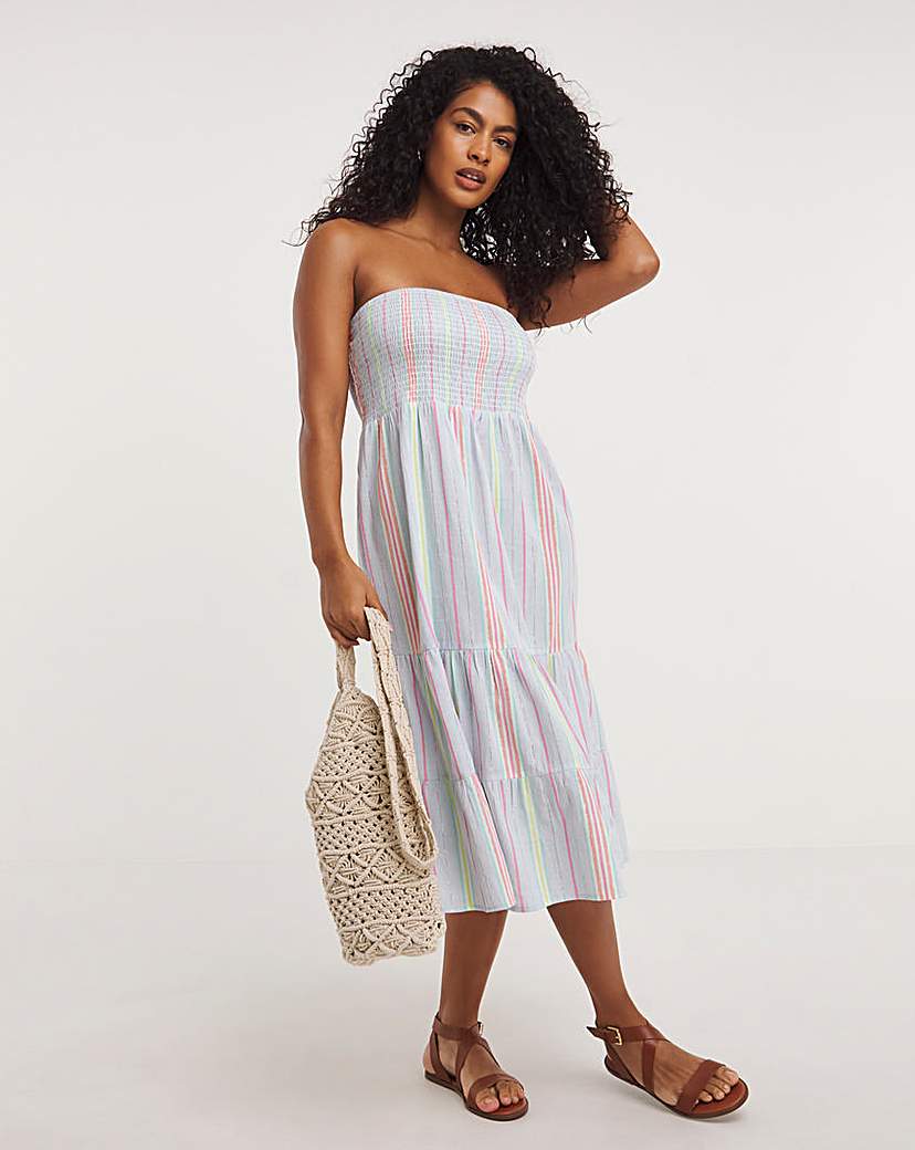 Cotton Bandeau Beach Dress