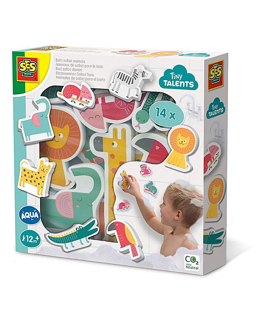 Image of SES Bath Safari Toys, 14x Foam Animals