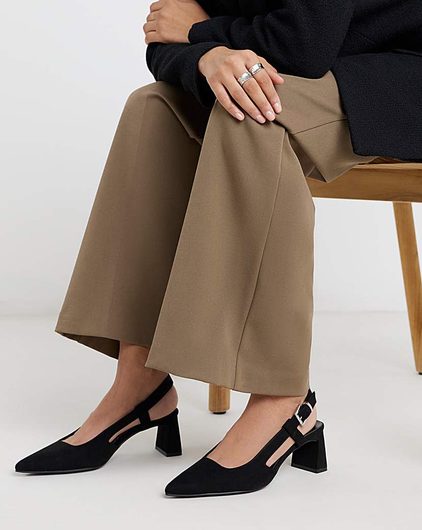 Pointed Slingback Heels Extra Wide Fit