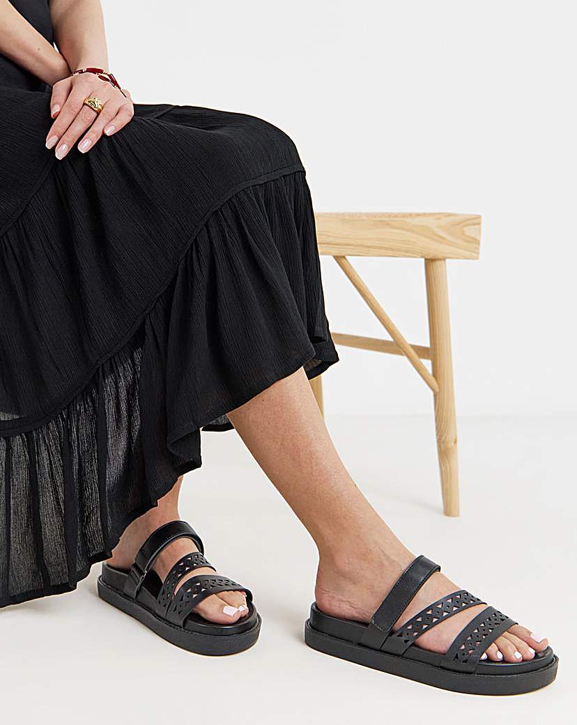 Laser Cut Sandals Extra Wide