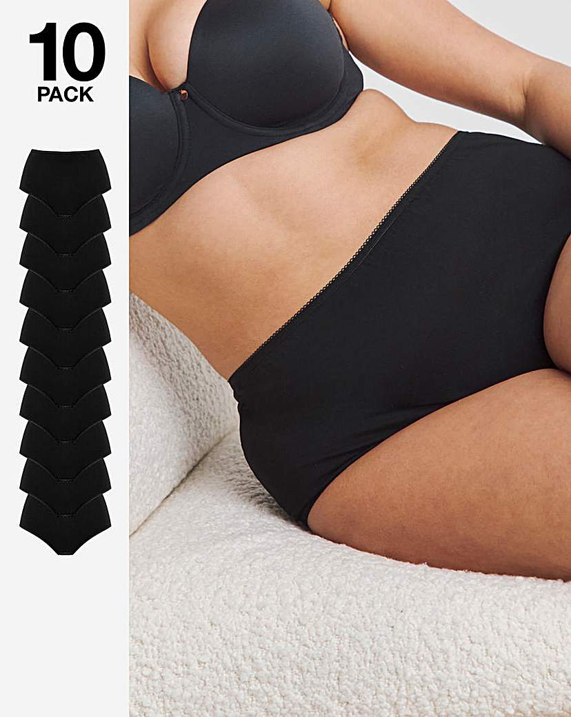 Pretty Secrets 10 Pk Briefs Black