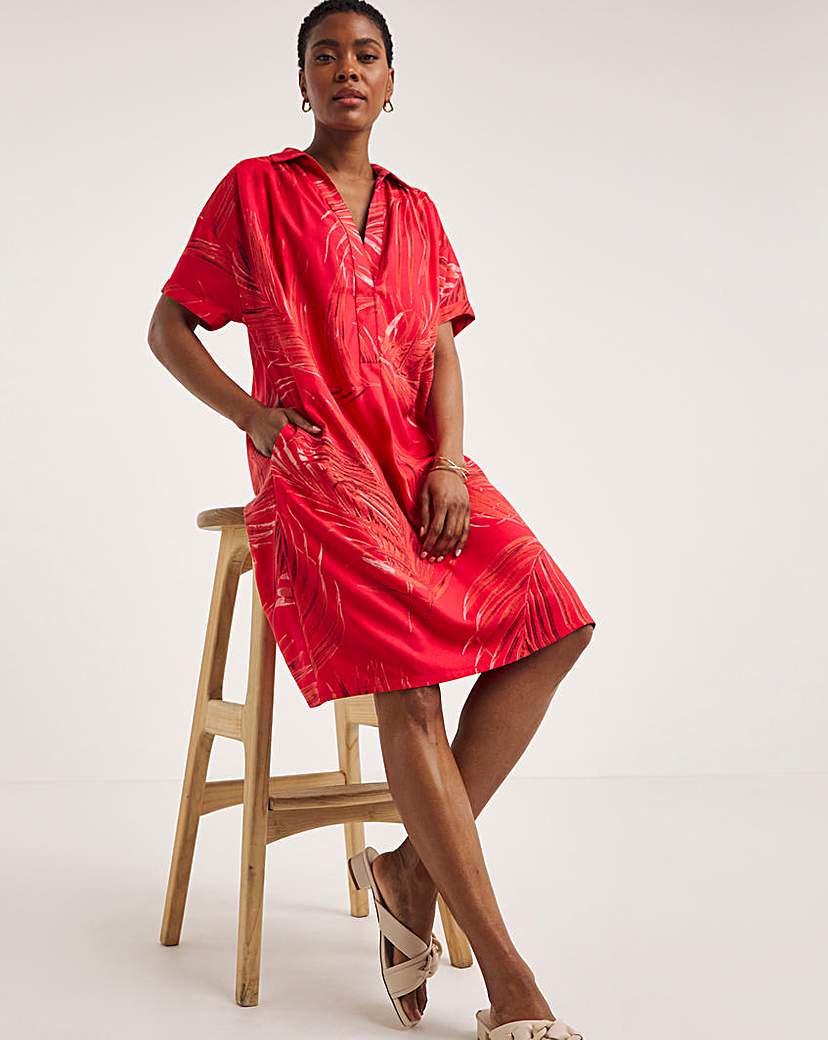 Viscose Twill Relaxed Shirt Dress