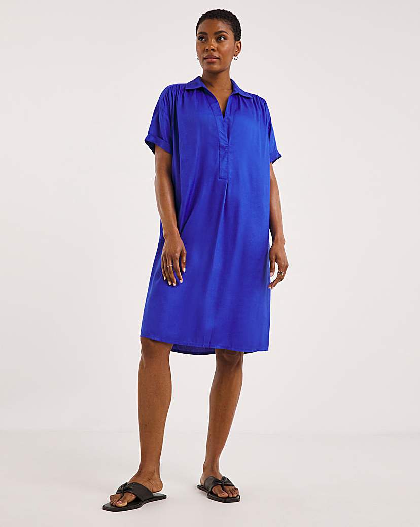 Viscose Twill Relaxed Shirt Dress