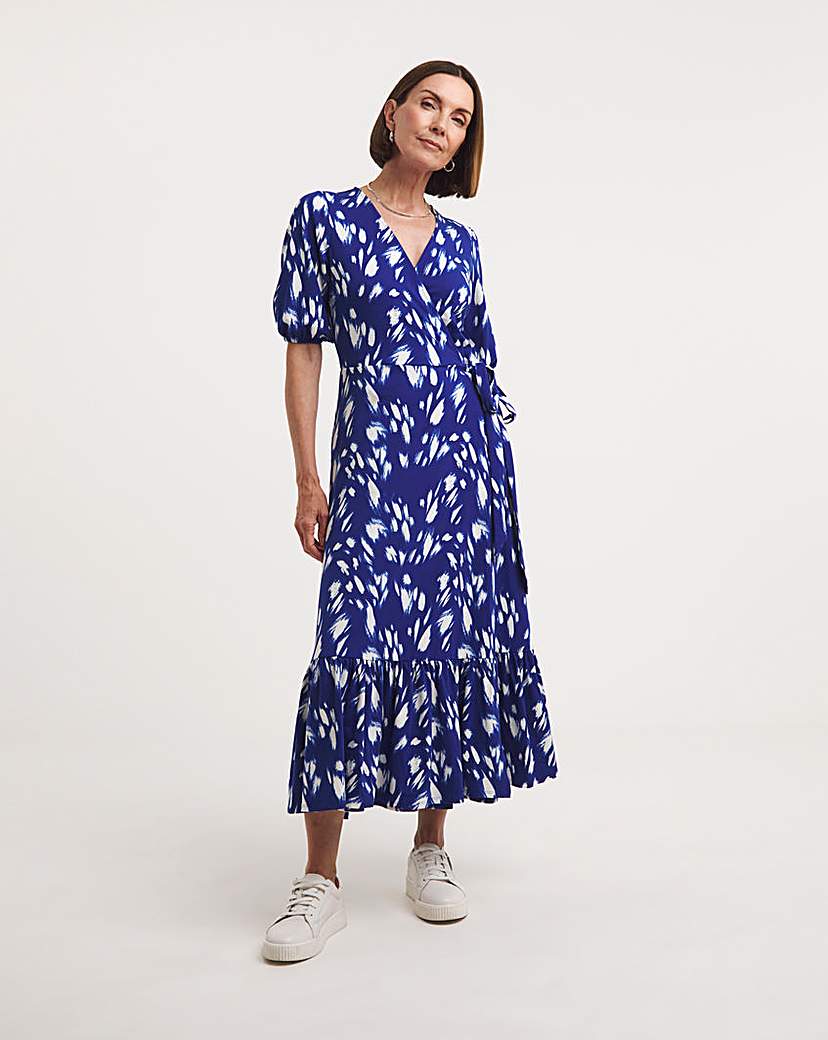 Soft Touch Jersey Wrap Midi Dress