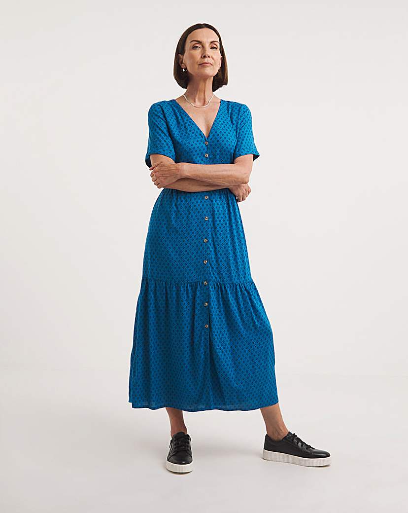 Viscose Button Through Dress