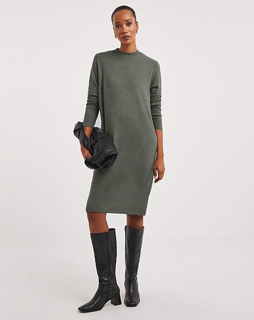 Soft Touch Marl High Neck Dress
