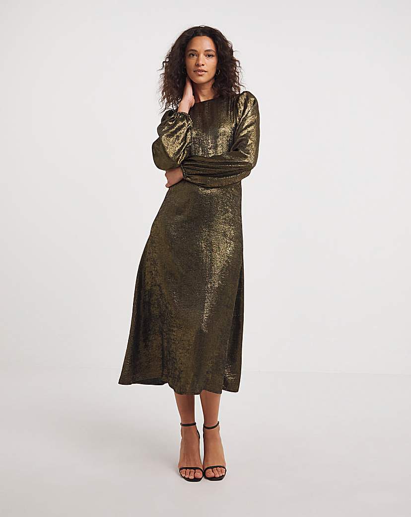 Foil Maxi Tea Dress