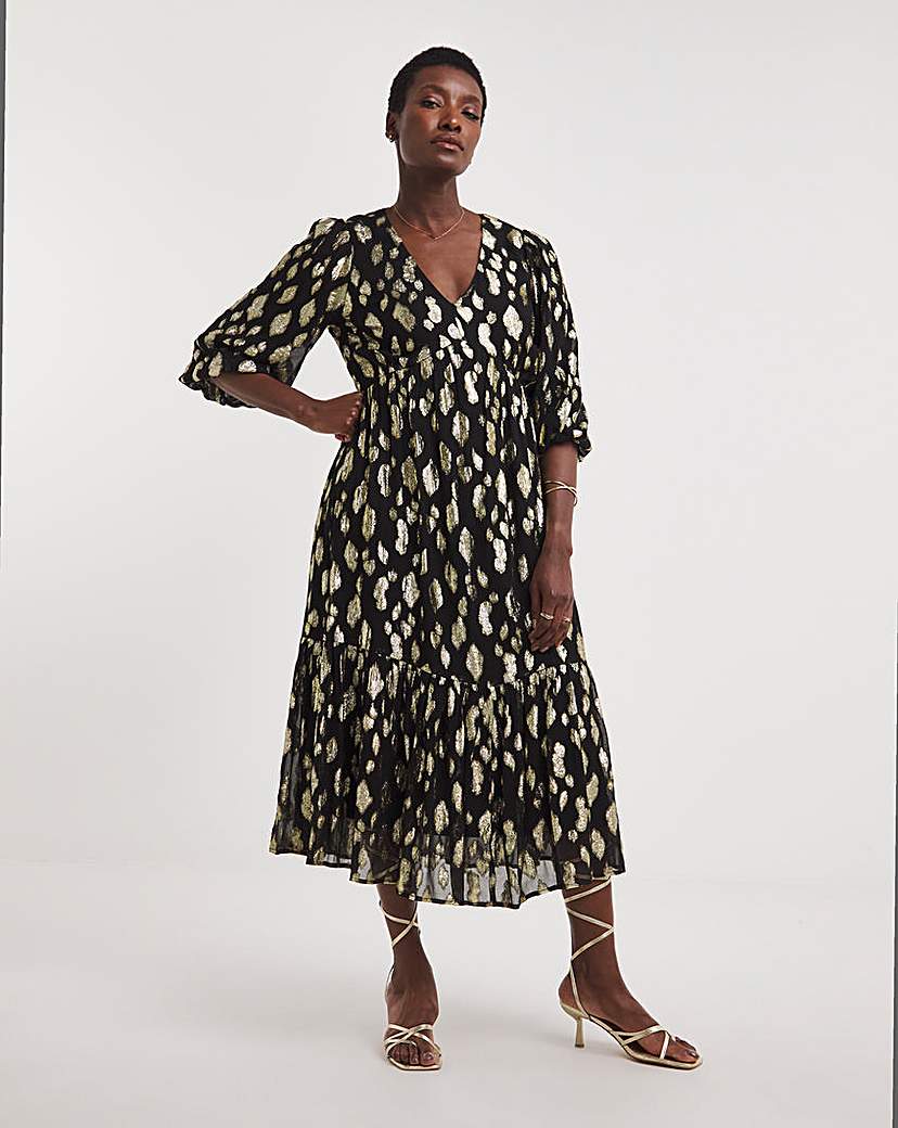 Animal Jacquard Maxi Dress