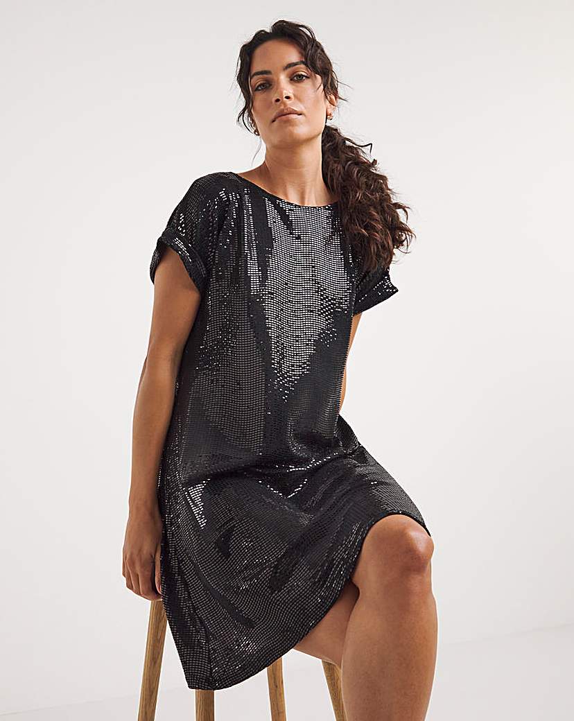 Sparkle Hotfix Swing Dress