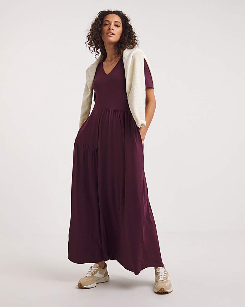 Soft Touch Asymmetric Maxi Dress