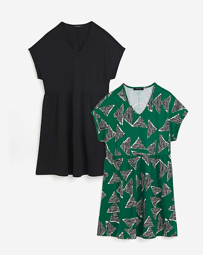 2 Pack Cap Sleeve Dress