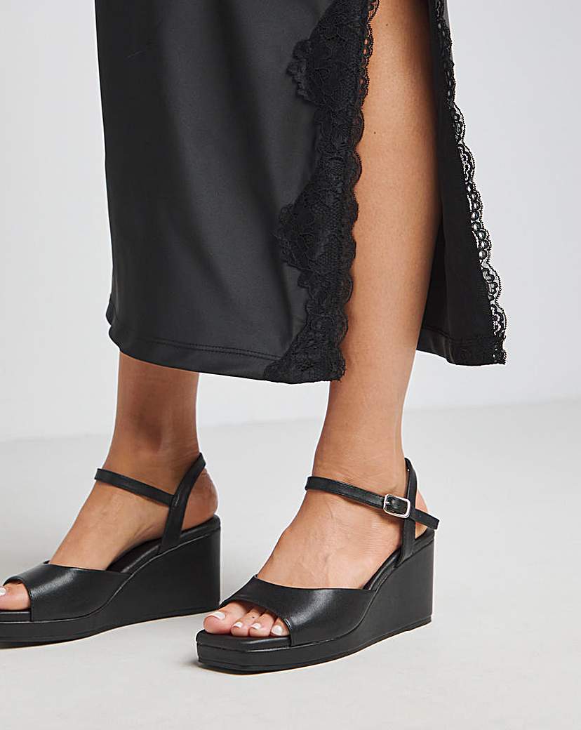Barely There Wedge Sandal Ex Wide