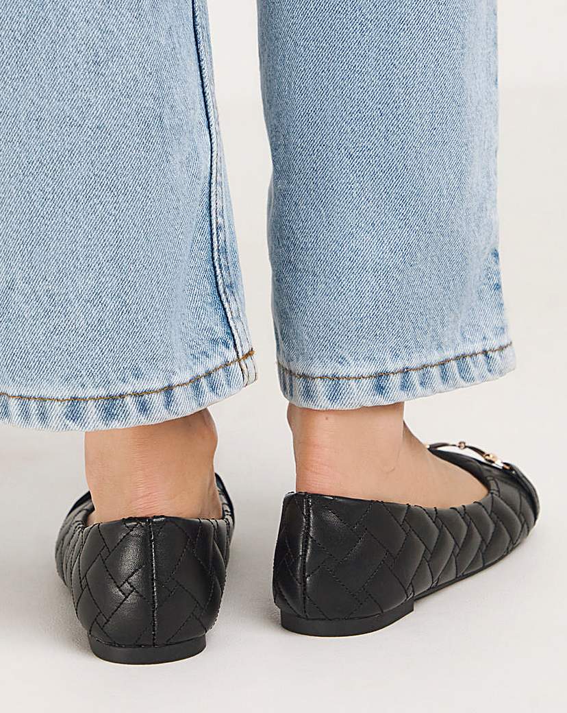 Quilted Snaffle Ballerina Wide Fit