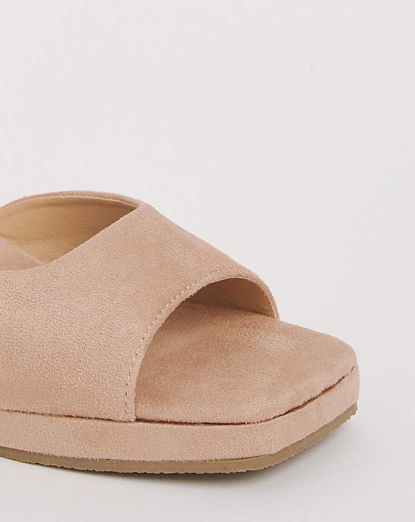 Barely There Wedge Sandal Ex Wide