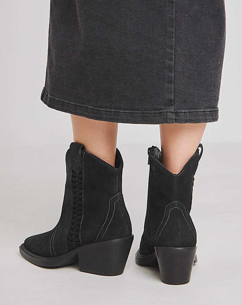 Braided Western Boot Wide