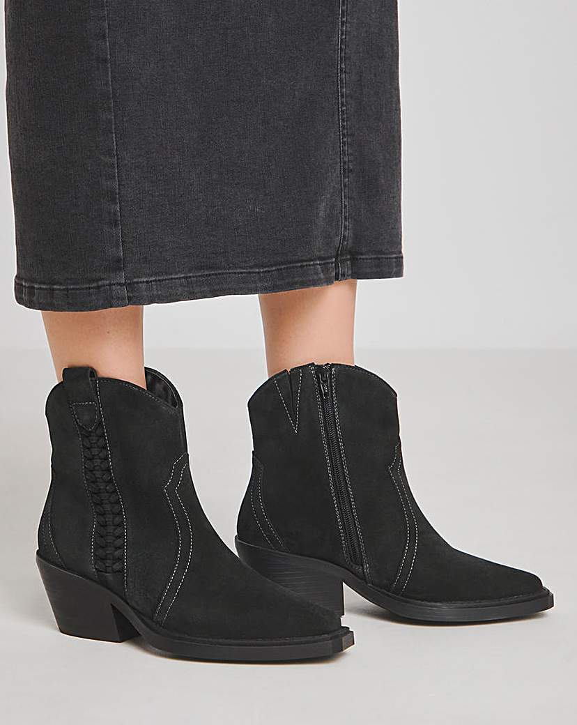 Braided Western Boot Wide
