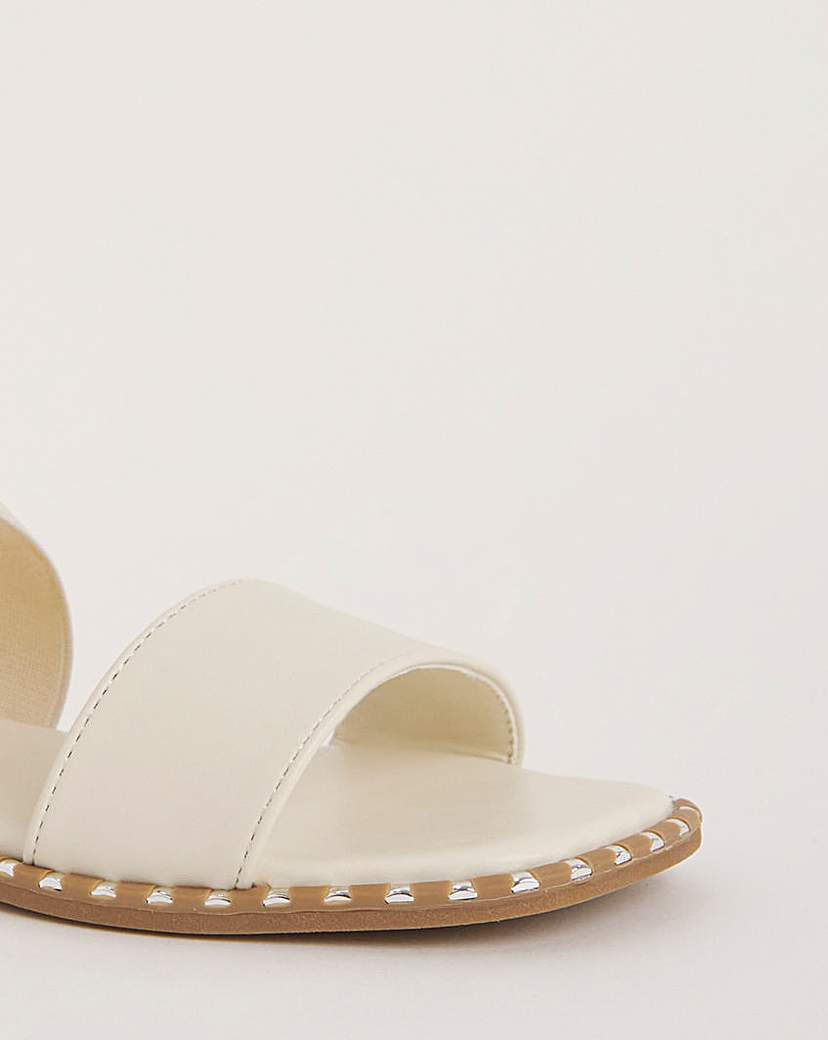 Stretch Cross Upper Flat Sandal Wide