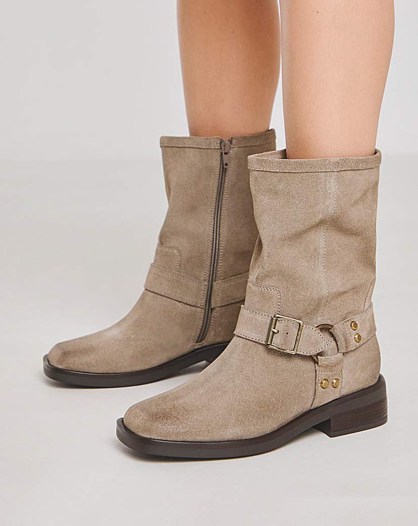 Harness Buckle Boot Wide